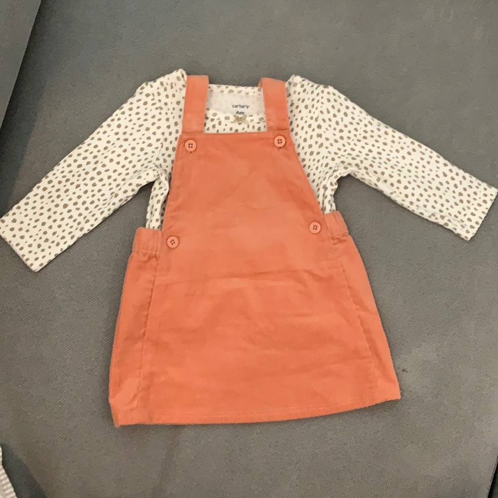 Carter’s overalls with long sleeve onesie size 6m